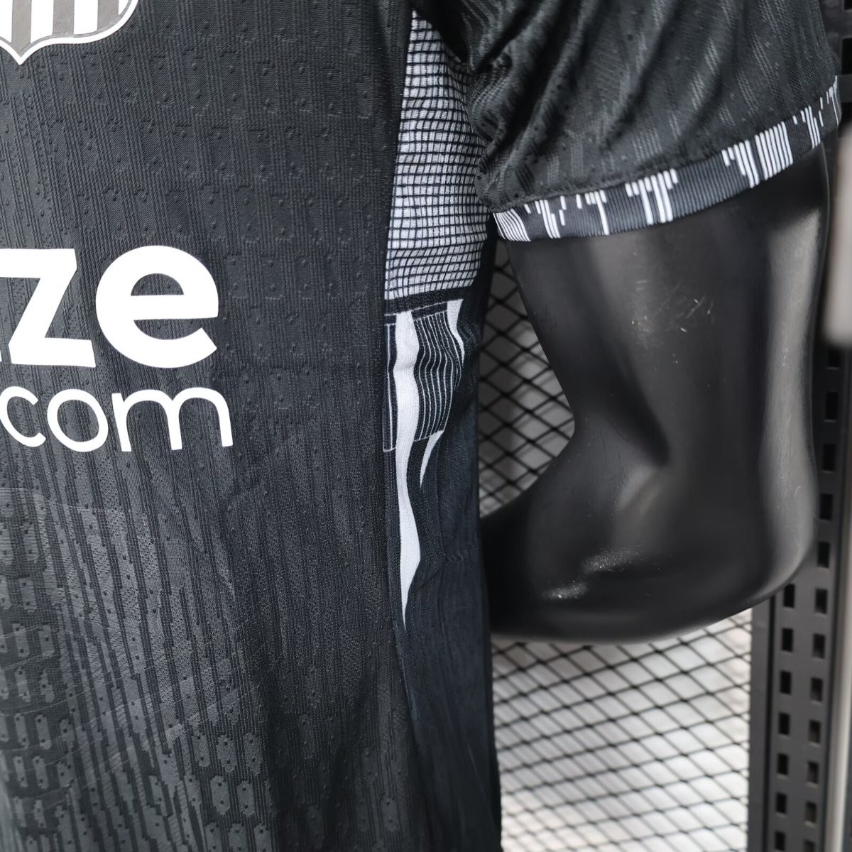 Player Version 25/26 Santos FC Black with Geometric Pattern Jersey