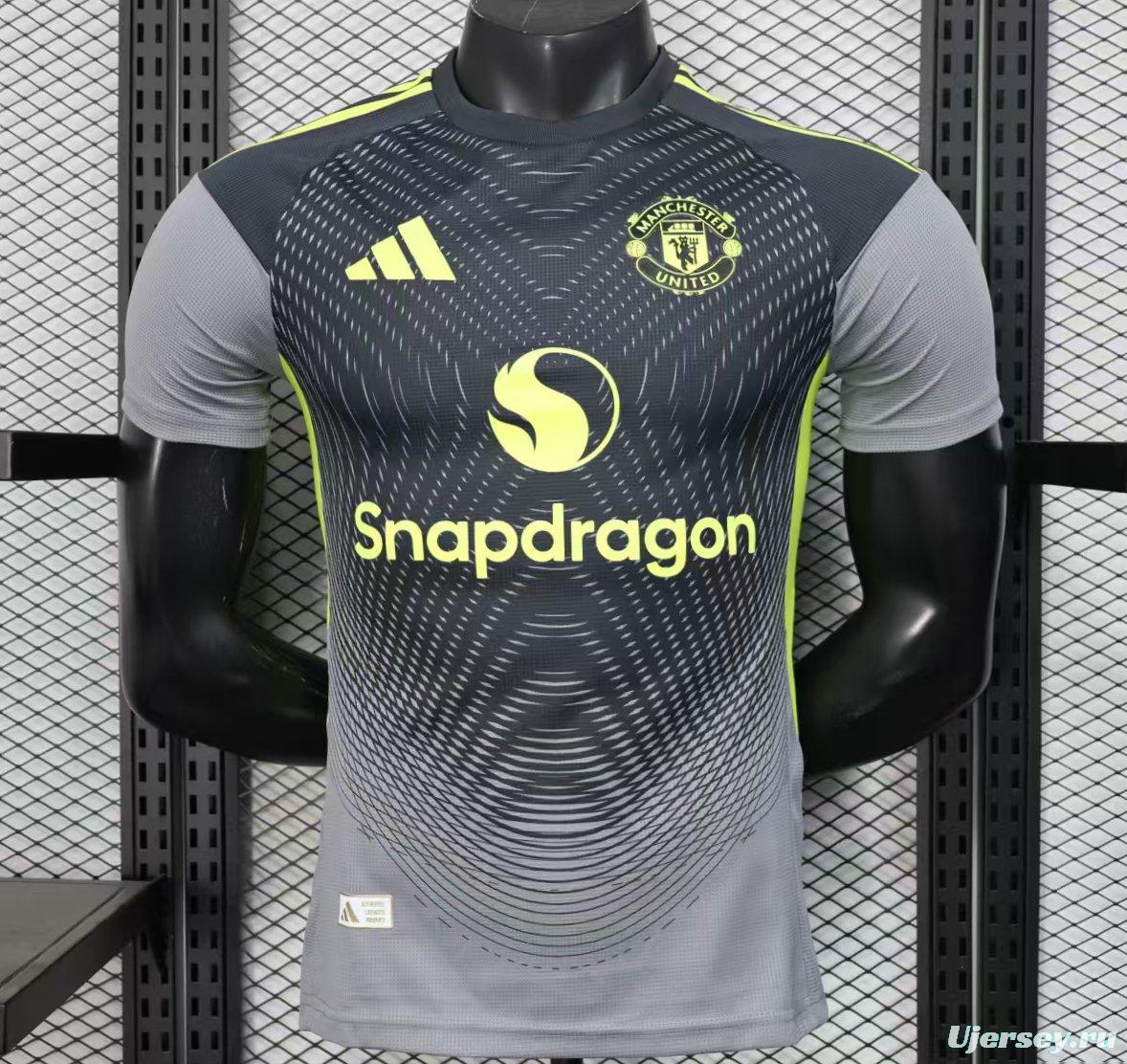 Player Version 25/26 Manchester United Grey with Gradient Wave Pattern Jersey