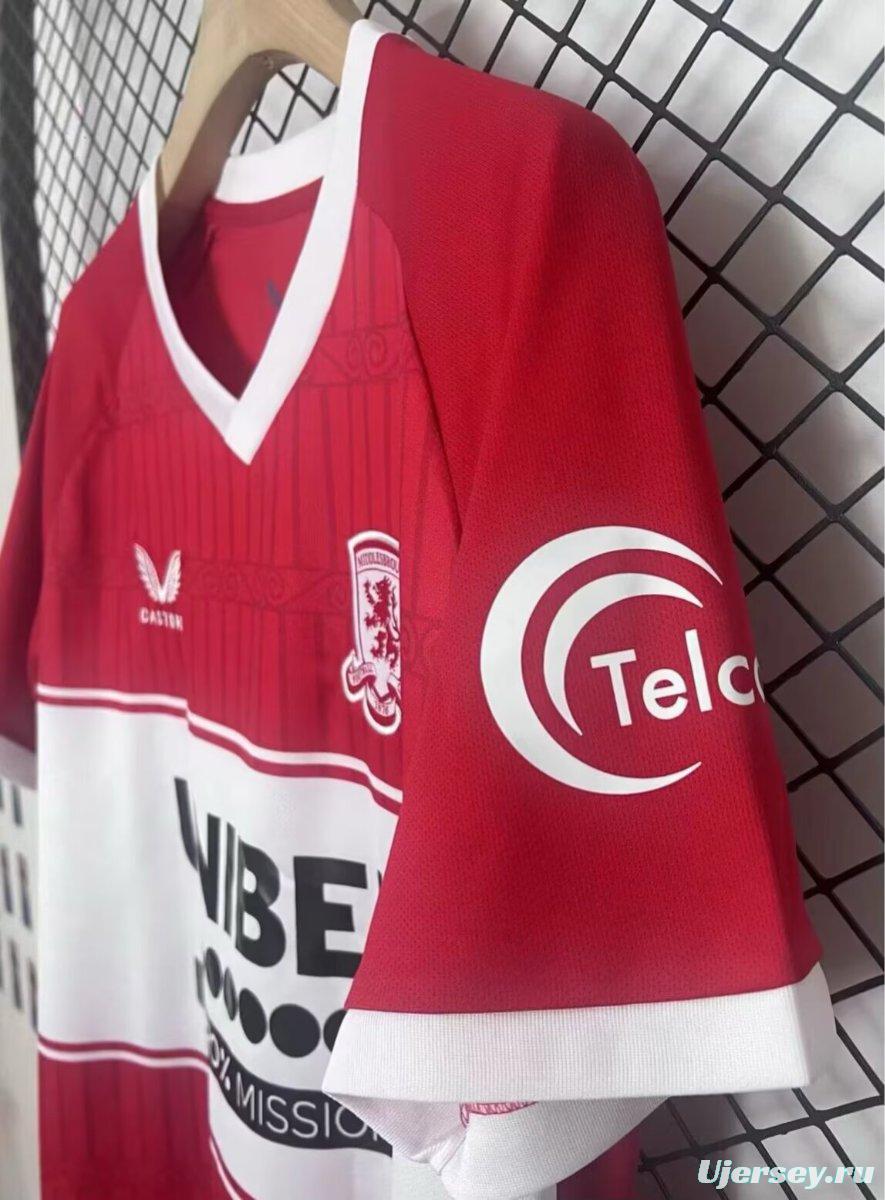 25/26 Middlesbrough Home Jersey