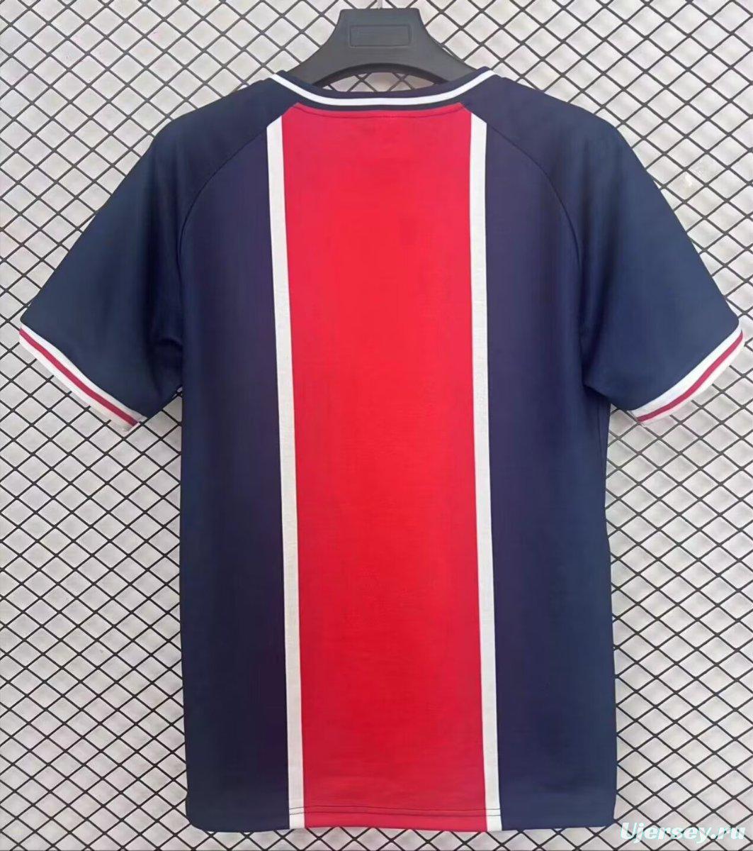 Retro 74/75 PSG Home Cotton Jersey With Velvet Sponsor