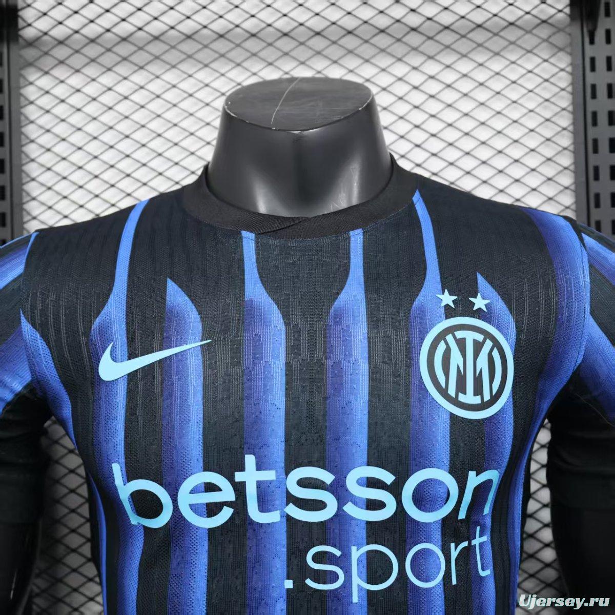 Player Version 25/26 Inter Milan Home Jersey Without Sponsor