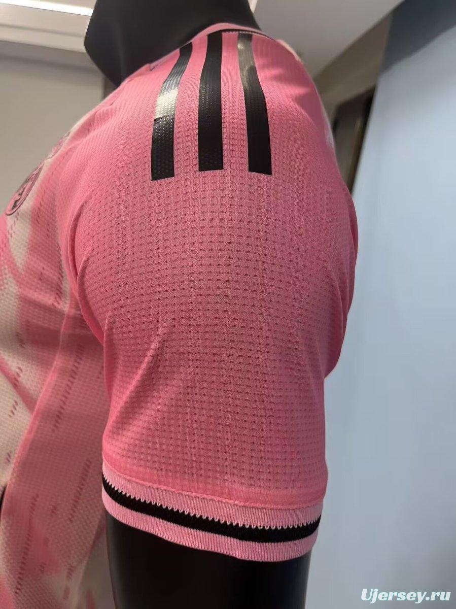 Player Version 25/26 Real Madrid Pink with Abstract Camouflage Pattern Jersey