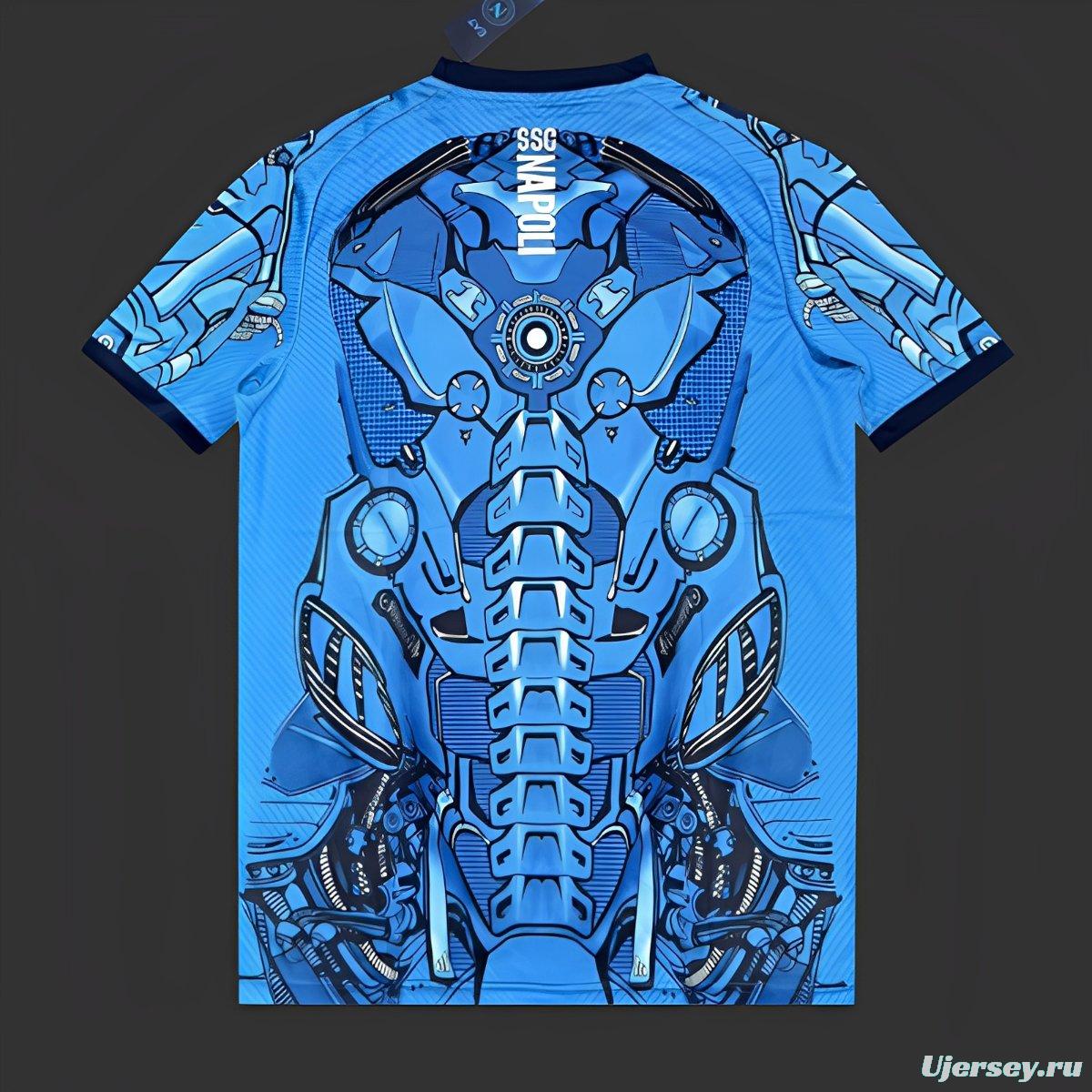 25/26 Napoli EA7 Blue with Robotic Armor Pattern Jersey