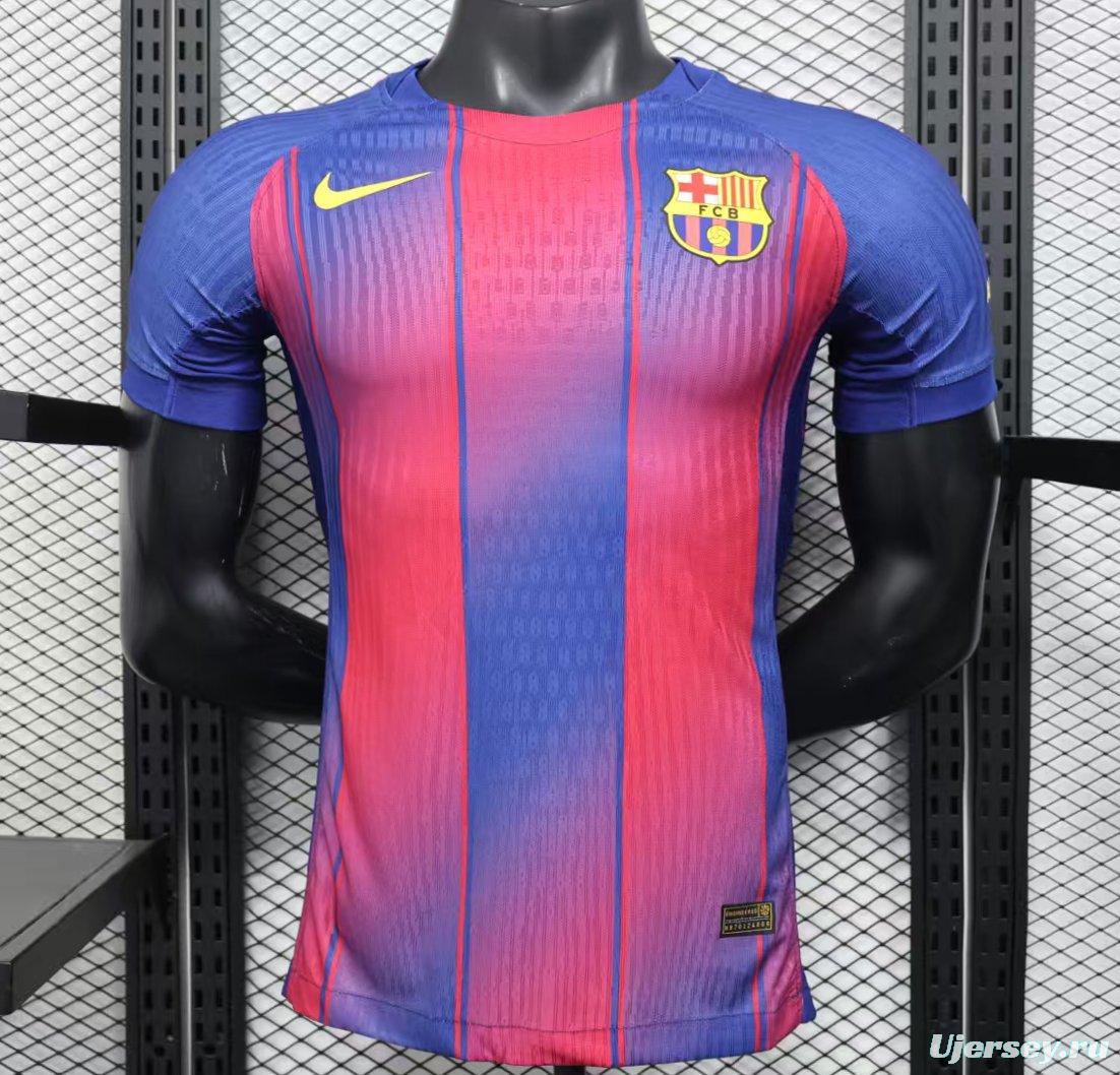 Player Version 25/26 Barcelona Home Jersey Without Sponsor
