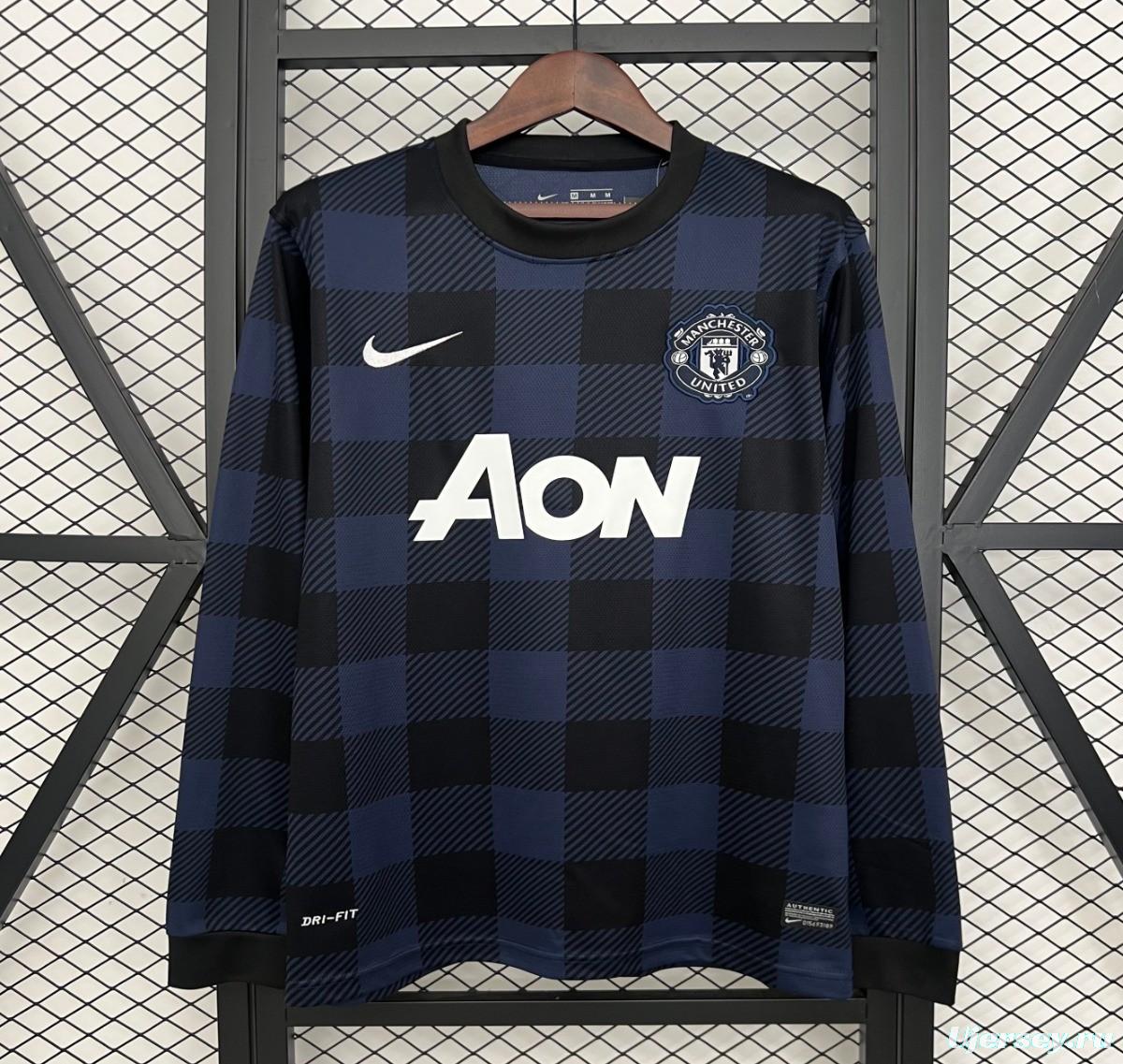13/14 Retro Manchester United Long Sleeve Black Jersey