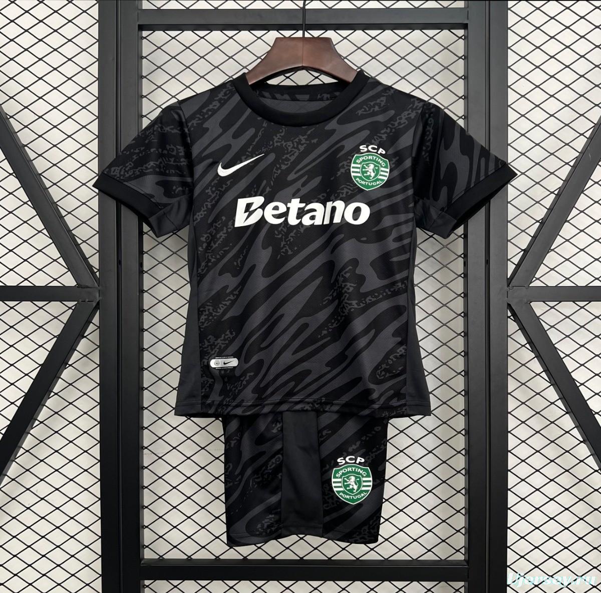 25/26 Kids Sporting Lisbon Goalkeeper Black Jersey