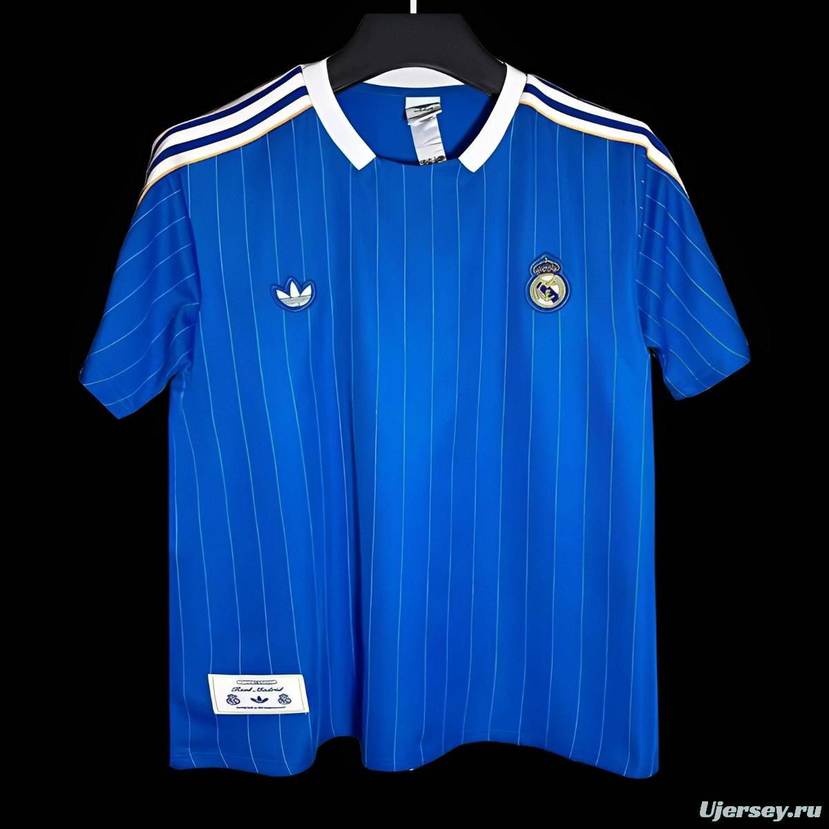 25/26 Real Madrid Adidas Original Blue Casual Jersey