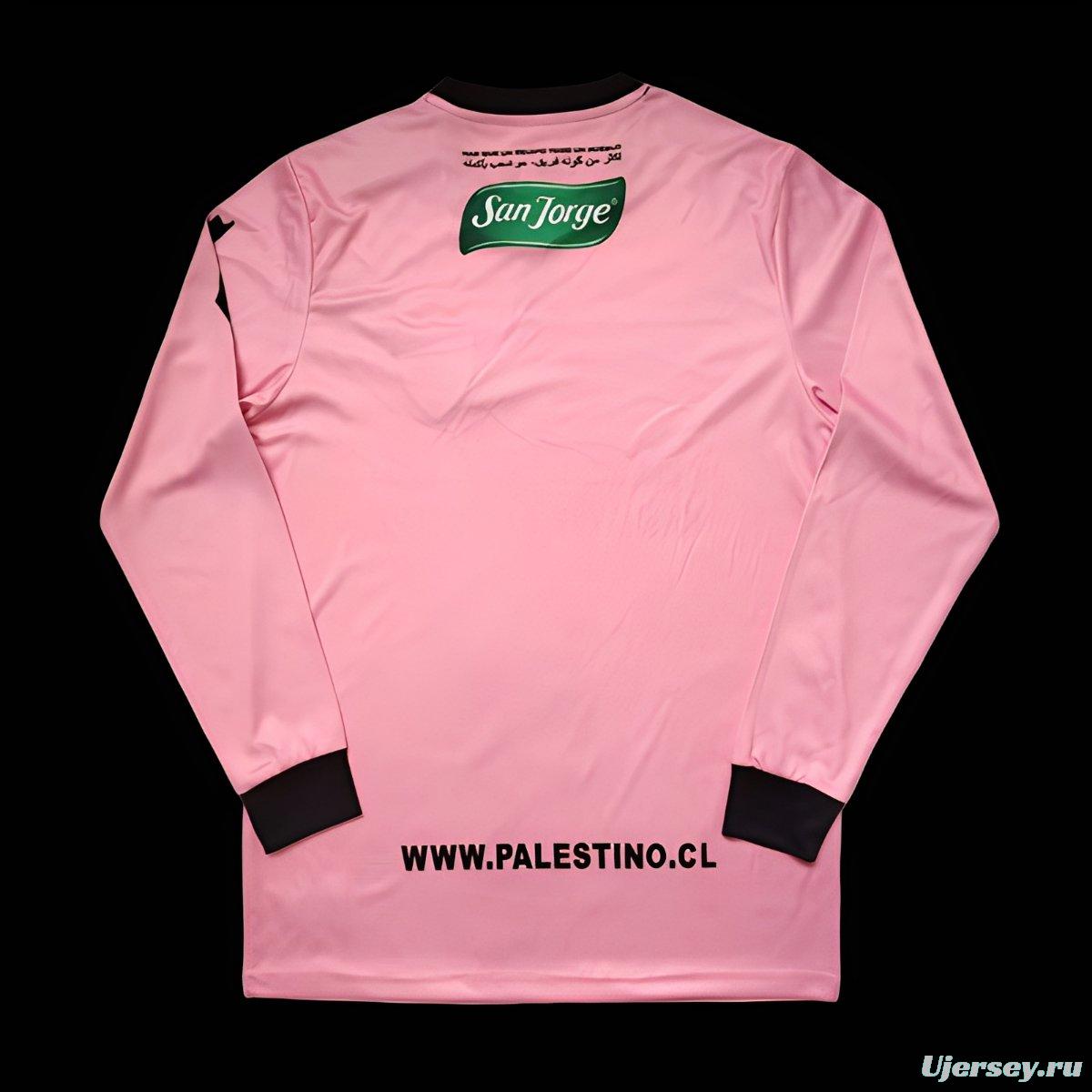 Retro 22/23 Palestino CD Pink Long Sleeve Jersey
