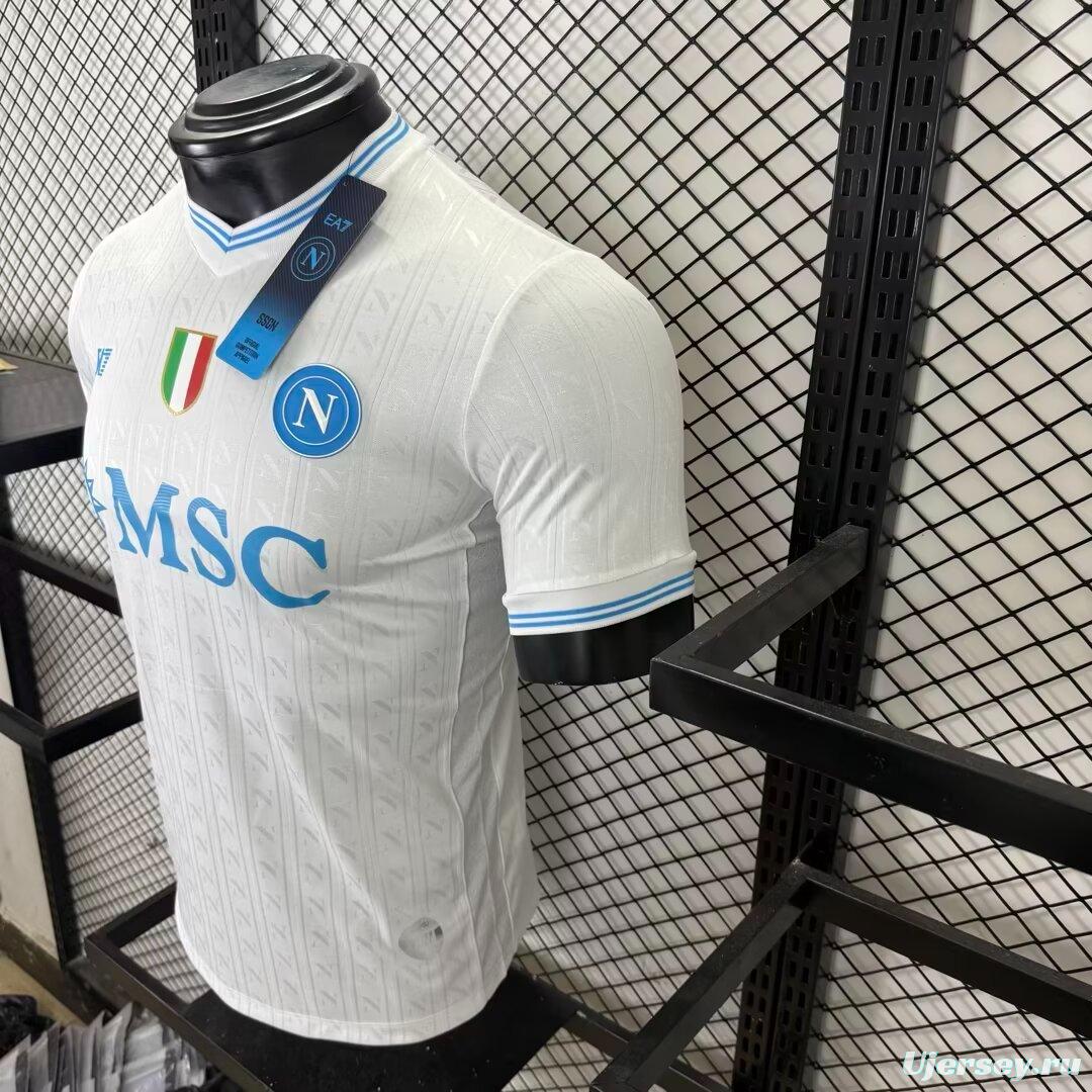 Player Version 25/26 SSC Napoli Champion Away White Jersey
