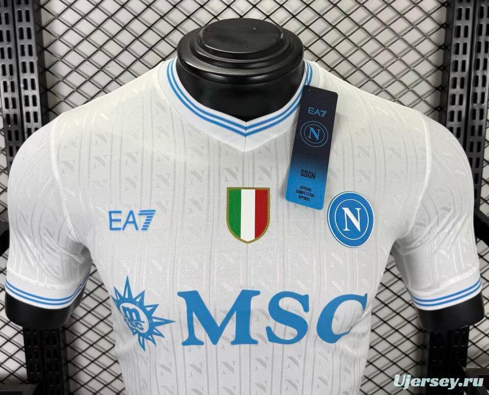 Player Version 25/26 SSC Napoli Champion Away White Jersey