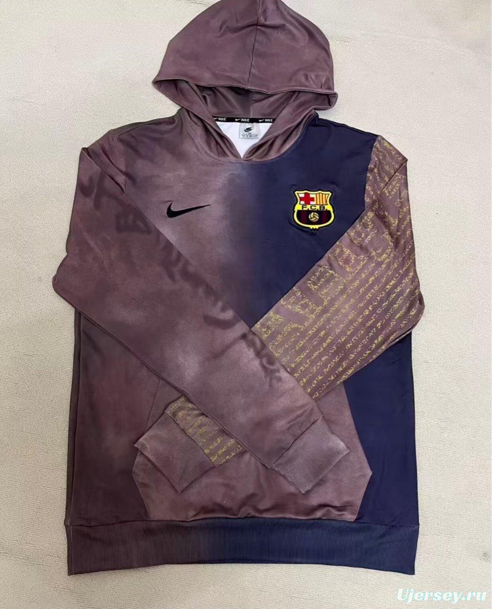 25/26 Travis Scott x Nike x FC Barcelona Split-Dye Crest Hoodie