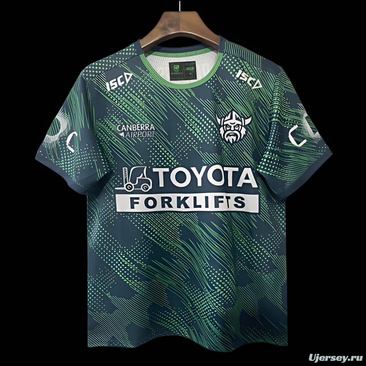 25/26 Canberra Raiders Navy with Green Digital Pattern Jersey