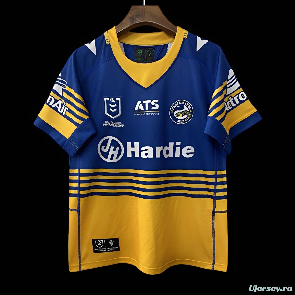 25/26 Parramatta Eels Blue and Gold with Horizontal Stripes Jersey