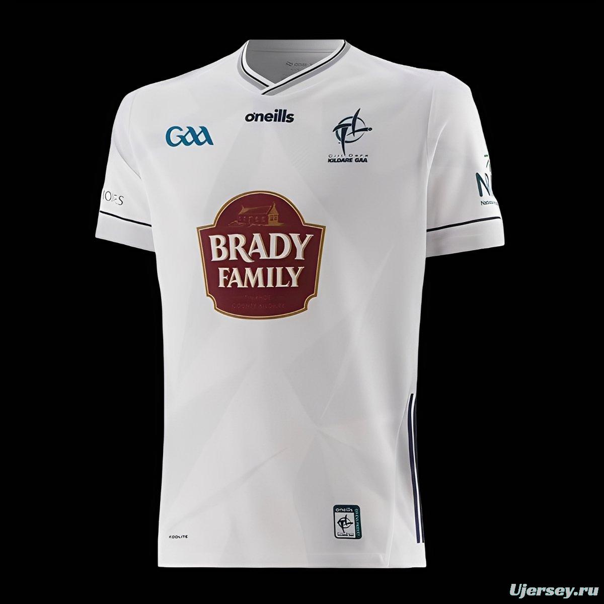 25/26 Kildare GAA White with Navy Trim Away Jersey