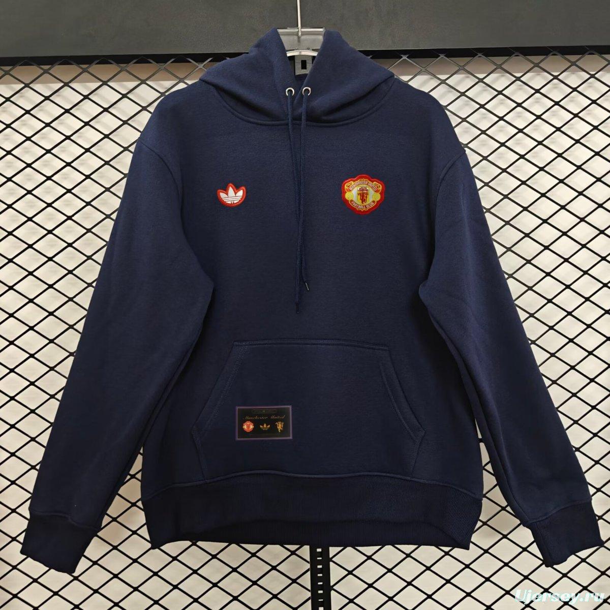 25/26 Manchester United Navy Hoodie Jacket-9 Colors