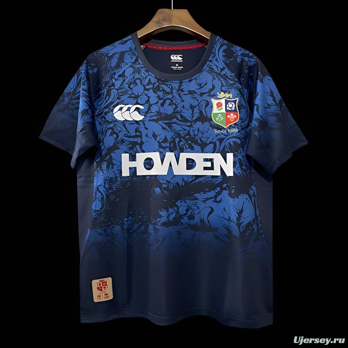 2025 British & Irish Lions Navy with Blue Pattern Jersey