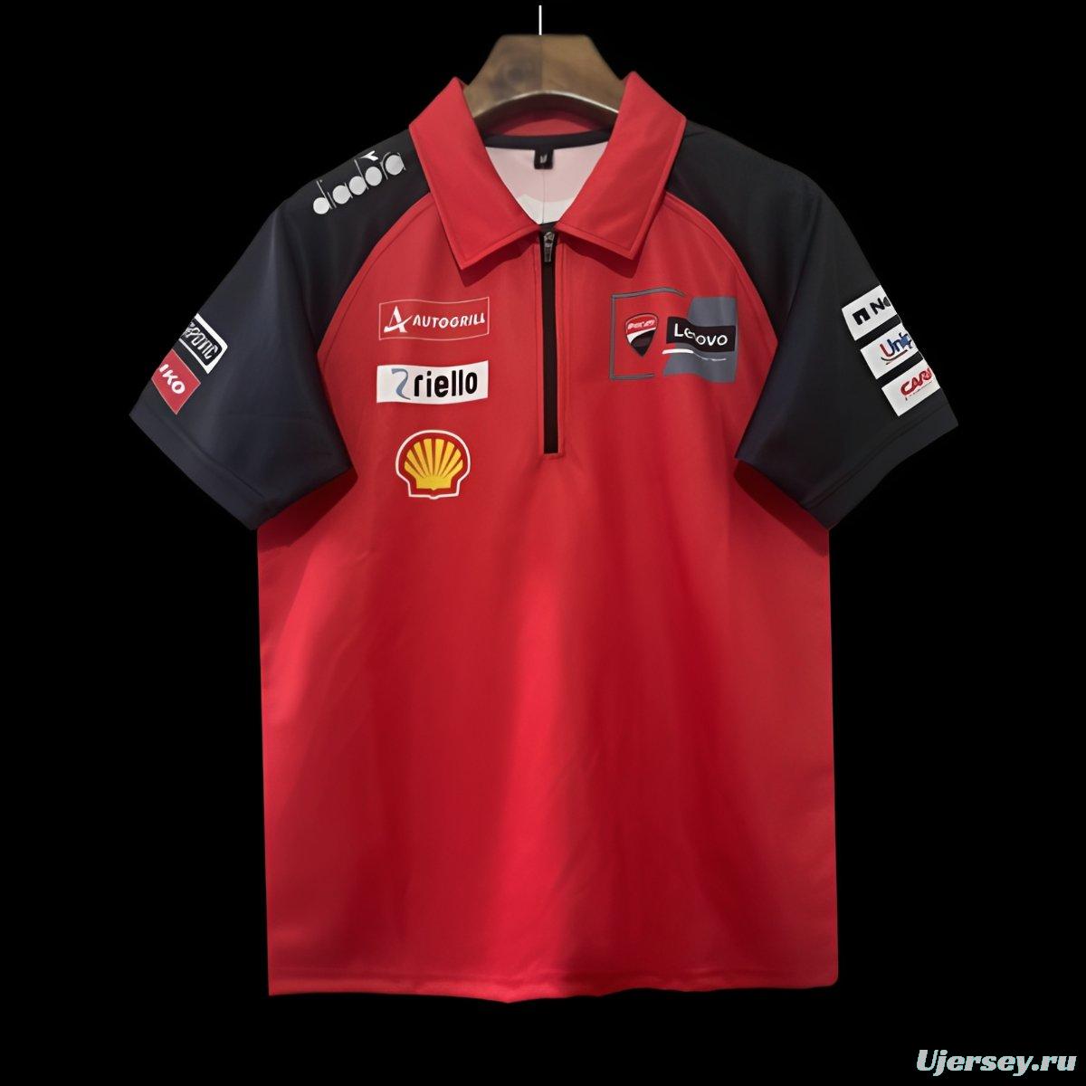 2024 F1  Ducati Corse Red with Black  Sleeves Racing Motorsports Polo