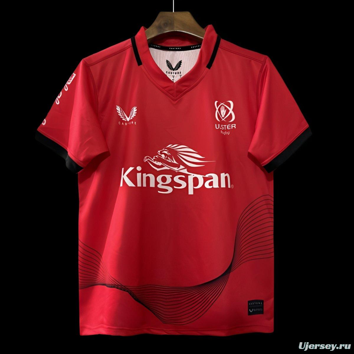 24/25 Ulster Red with Wave Pattern Home Jersey