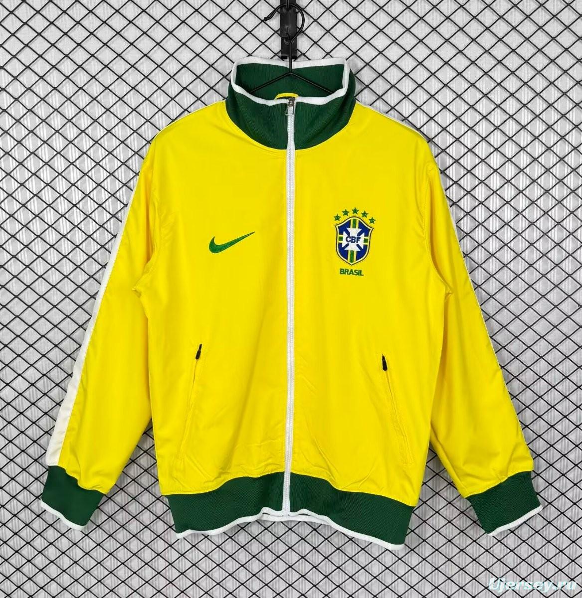 Retro 2010 Brazil Home Windbreaker