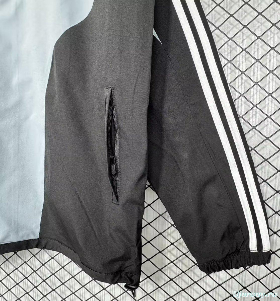 Retro 04/05 Real Madrid Black/Grey Windbreaker