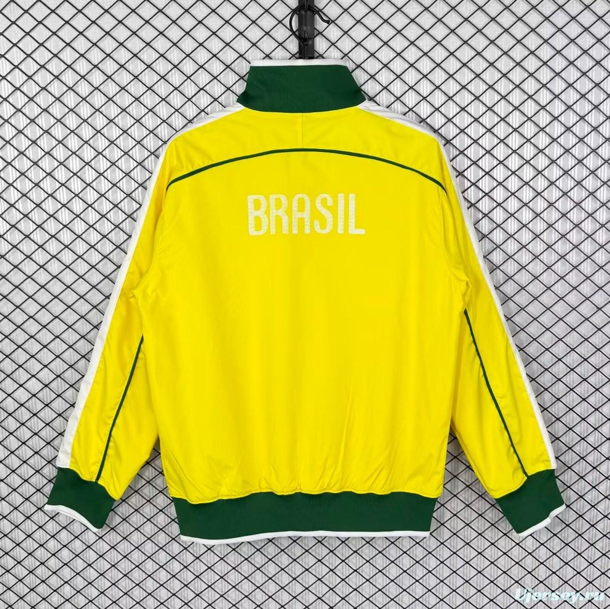 Retro 2010 Brazil Home Windbreaker