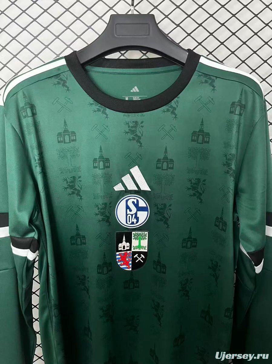 25/26 Schalke 04 Green 150Th Anniversary Long Sleeve Jersey