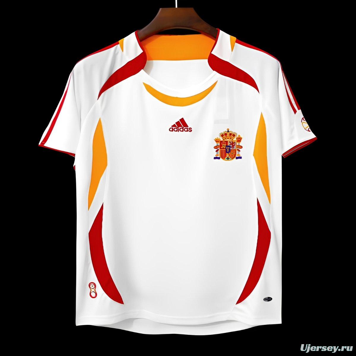 Retro 2006 Spain Away White Jersey