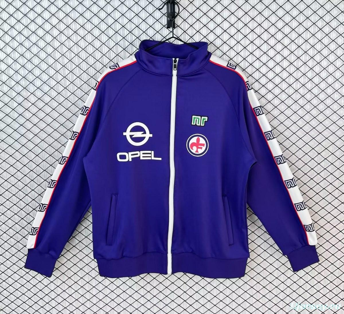 Retro 85/86 Fiorentina Home Purple Full Zipper Windbreaker
