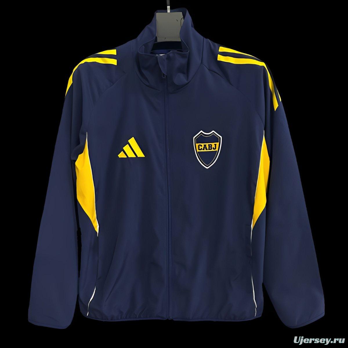 25/26 Boca Juniors Navy Full Zipper Windbreaker
