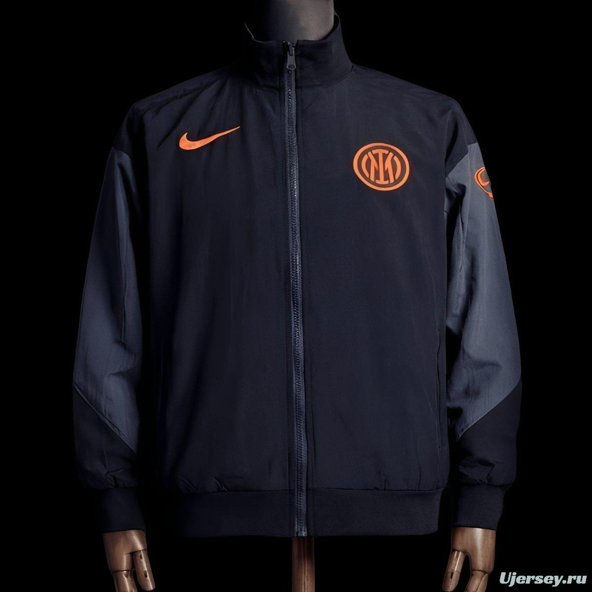 2026 Inter Milan Black Jacket Windbreaker