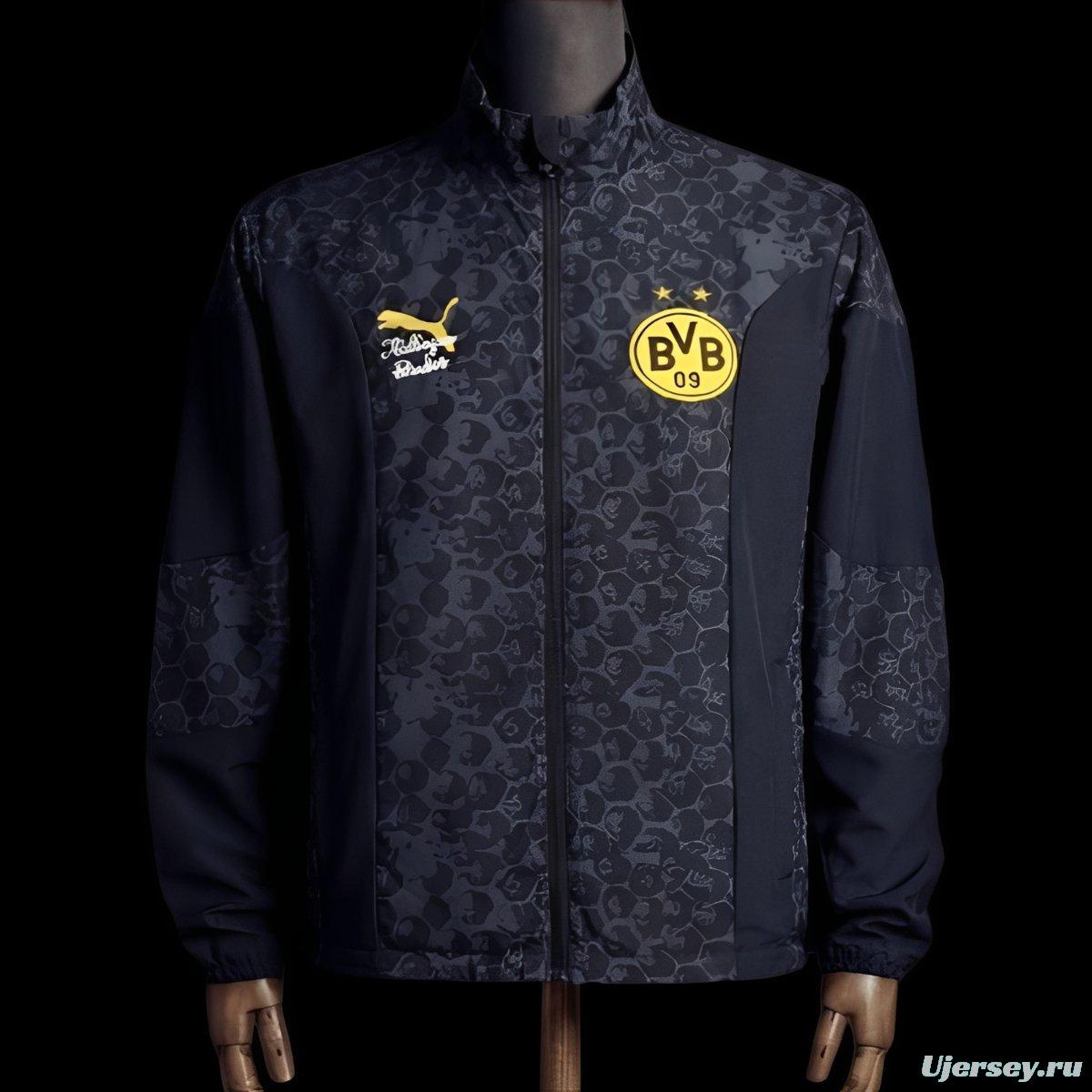 2026 Dortmund Black Reversible Jacket Windbreaker