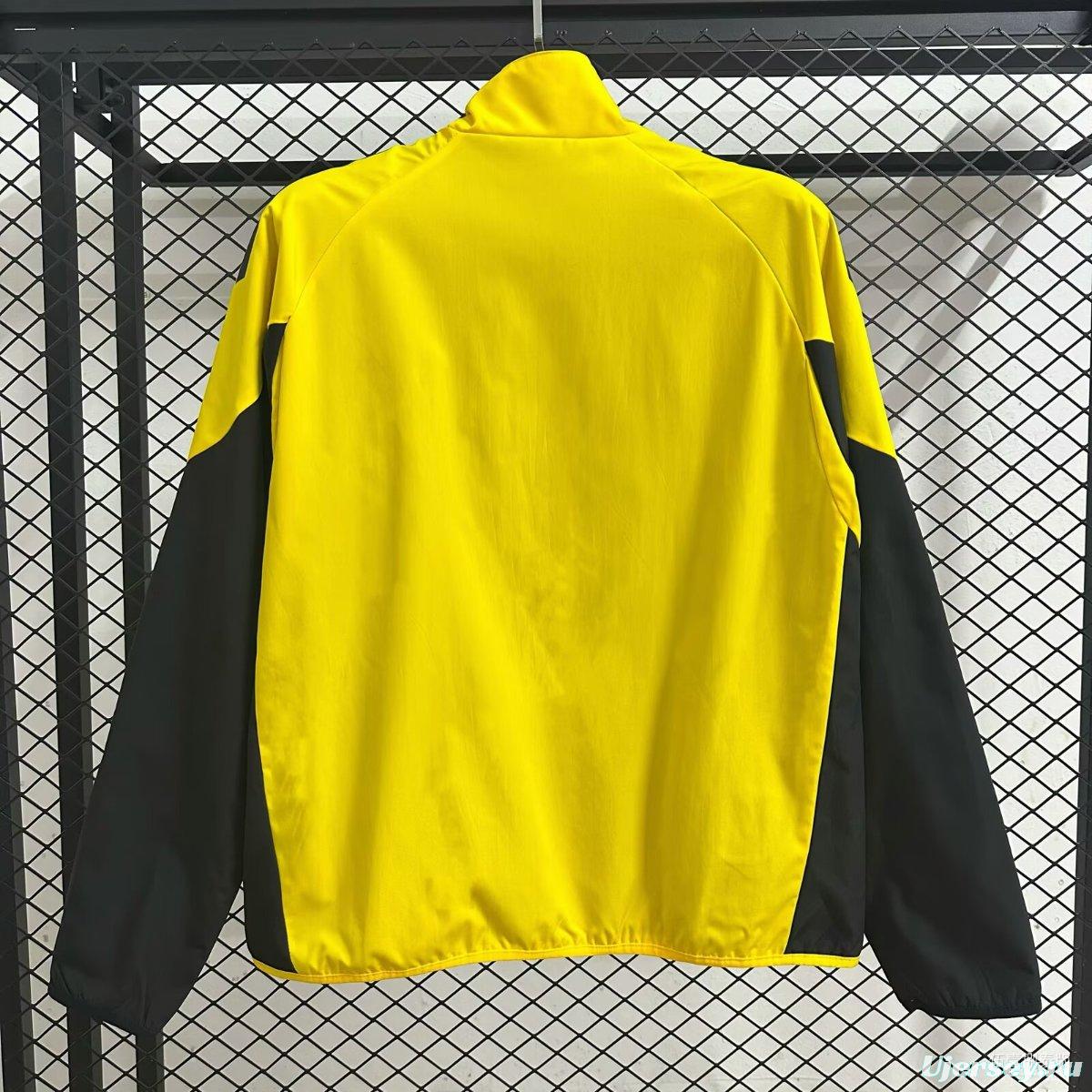25/26 Fenerbahce Black/Yellow Full Zipper Windbreaker