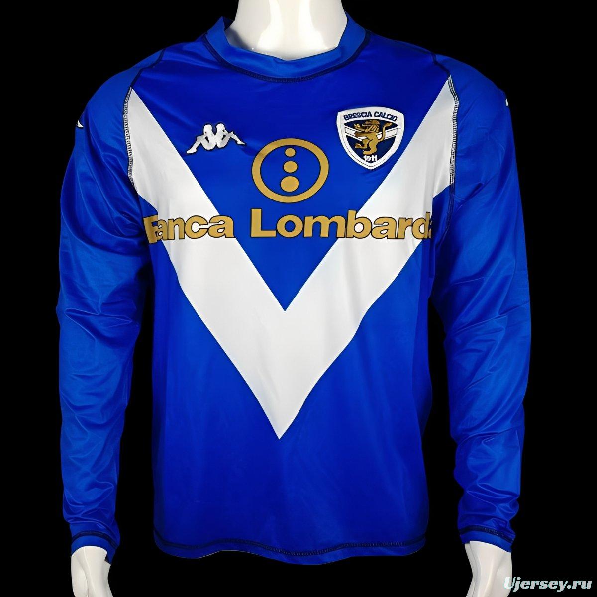 Retro 03/04 Brescia Away Blue Long Sleeve Jersey