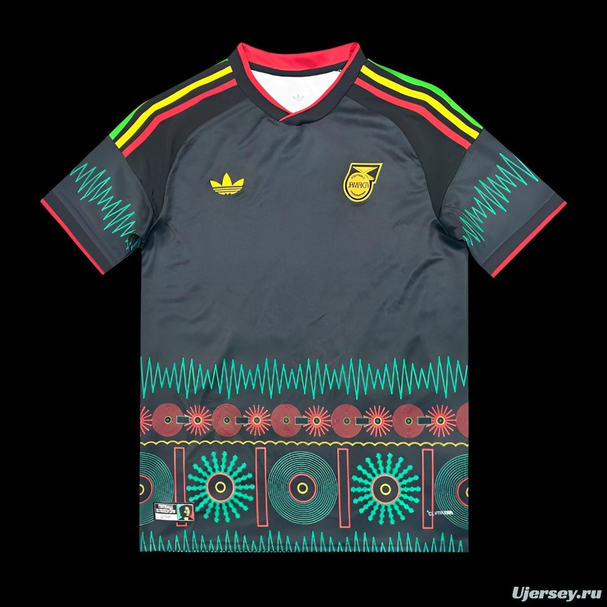 2026 Adidas Jamaica x Bob Marley Black Away Jersey