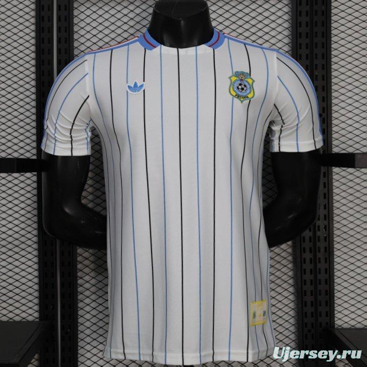 2026 Player Version DR Congo White with Black and Blue Pinstripes Jersey