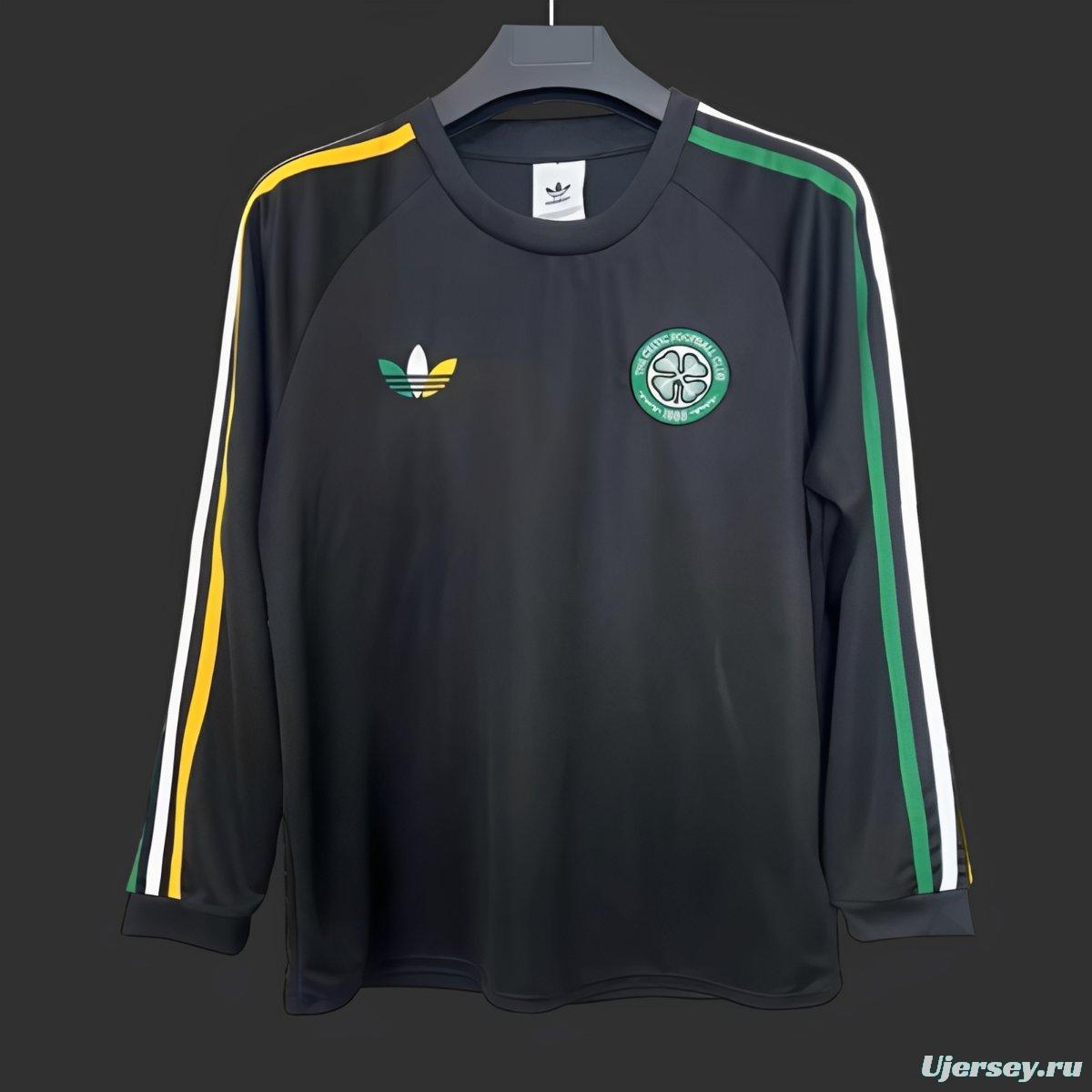 26/27 Adidas Celtic Origins Long Sleeve Black T-Shirt