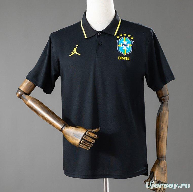 2026 Brazil Polo Black Jersey