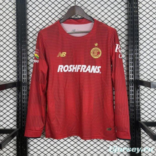 Player Version 25/26 Deportivo Toluca FC Red Home Long Sleeve Jersey