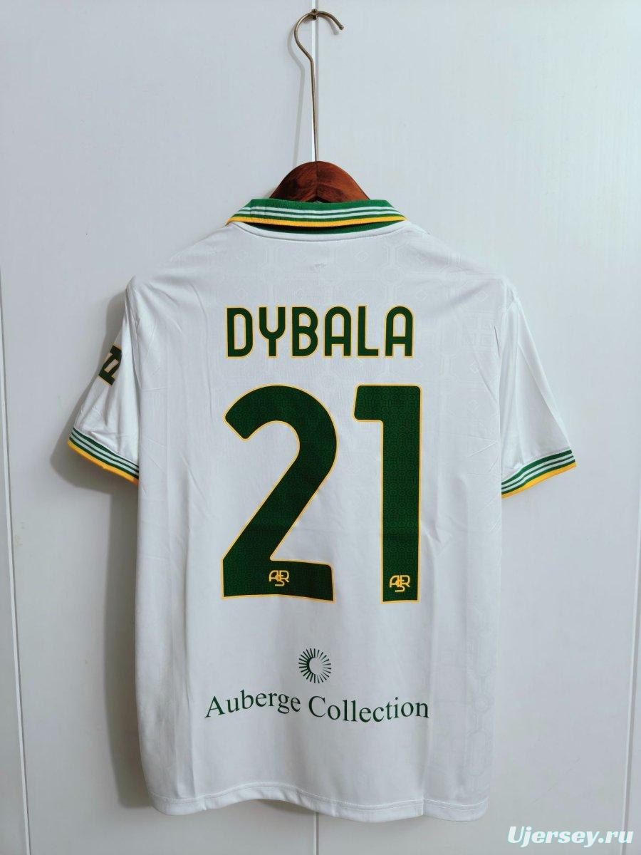 25/26 AS Roma Third White Jersey With Full Sponsors