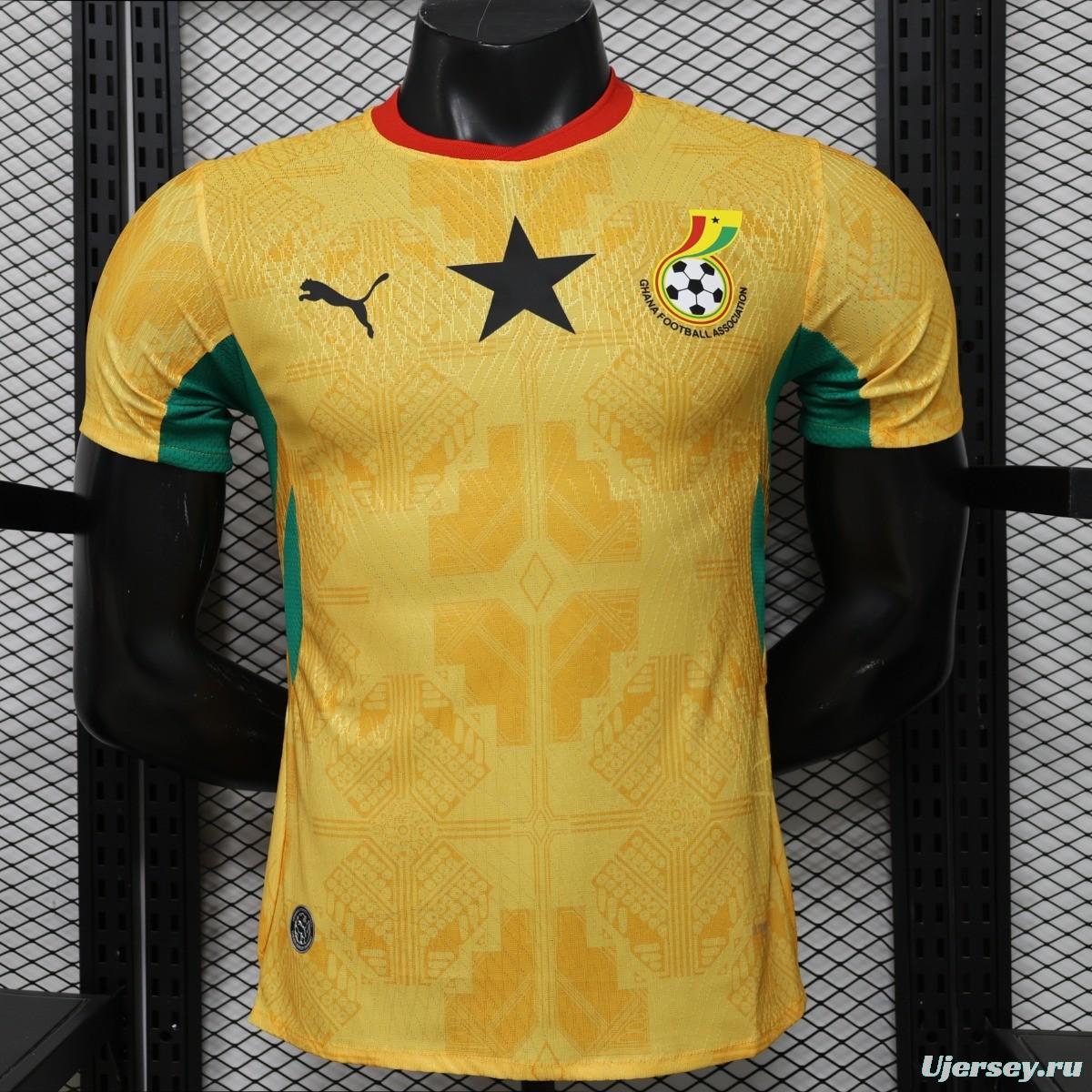 Player Version 26/27 Ghana  Away  Yellow & Green/Red Accent Jersey