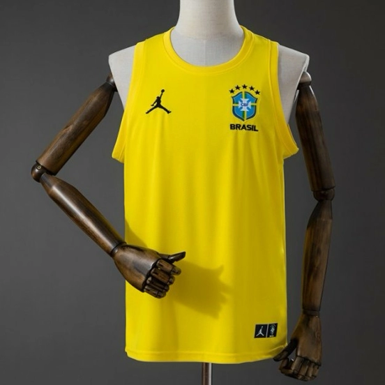 2026 Brazil Training Jersey Vest Yellow