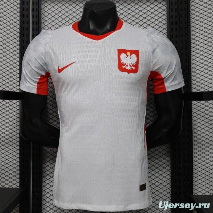 Player Version 2026 Poland Home White  Jersey