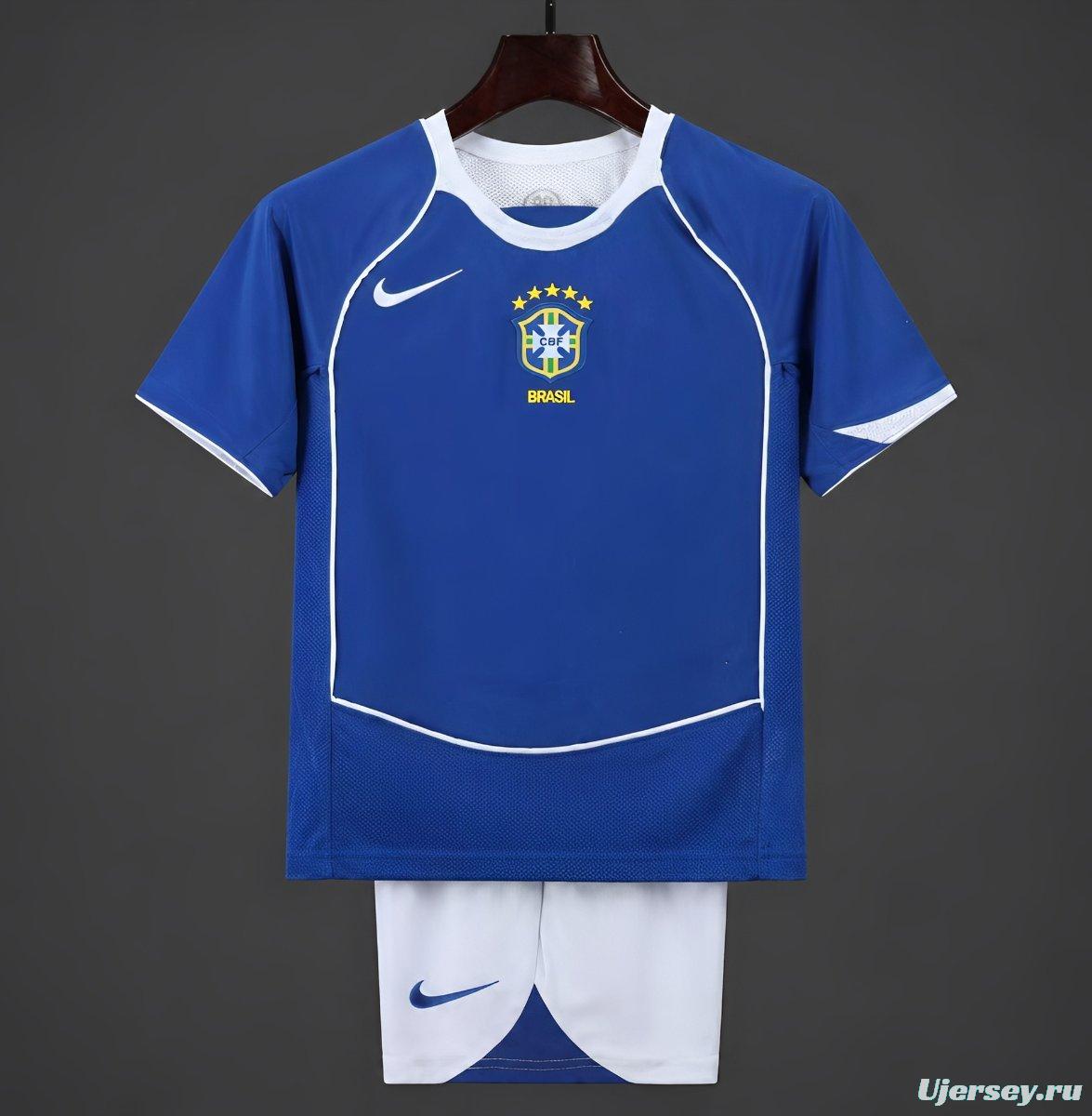 Retro 2004 Kids Brazil Away Jersey