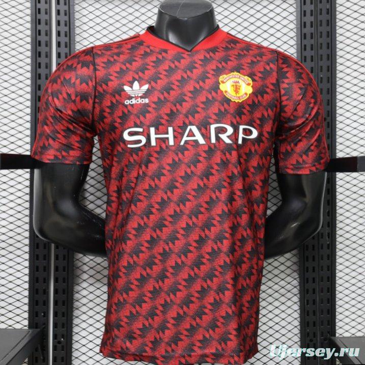 Player Version  26/27 Manchester United  Home Red Vintage Remake   Jersey