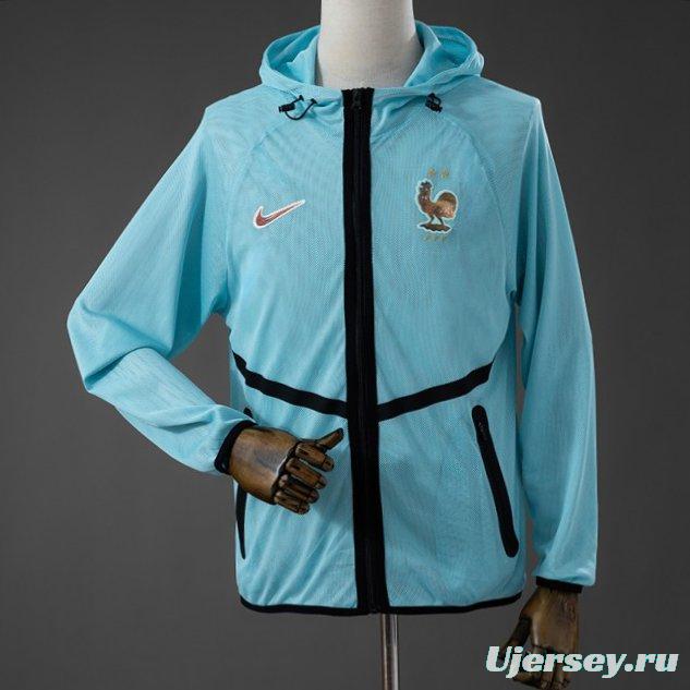 2026 France Men's Football Anthem Jacket - Light Blue