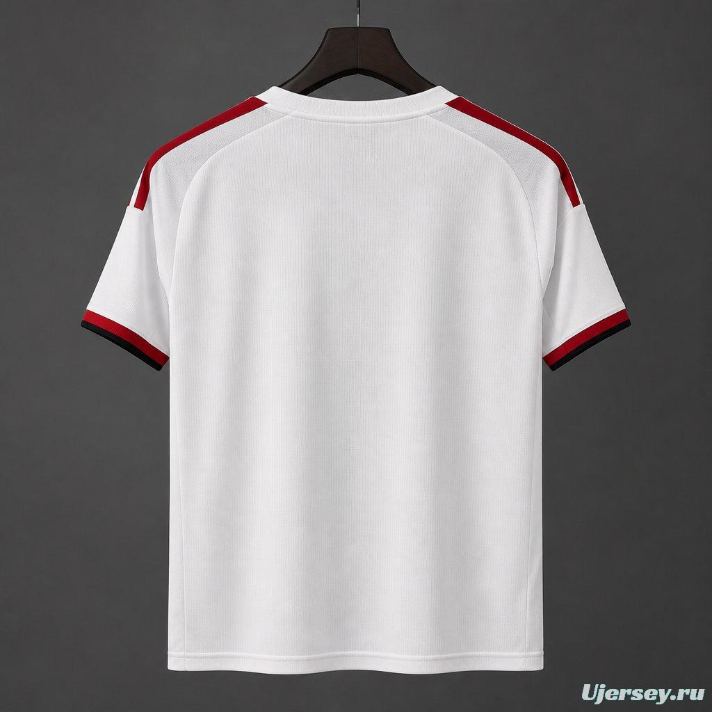 25/26 Flamengo 2025/26 Away White/Red/Black Jersey
