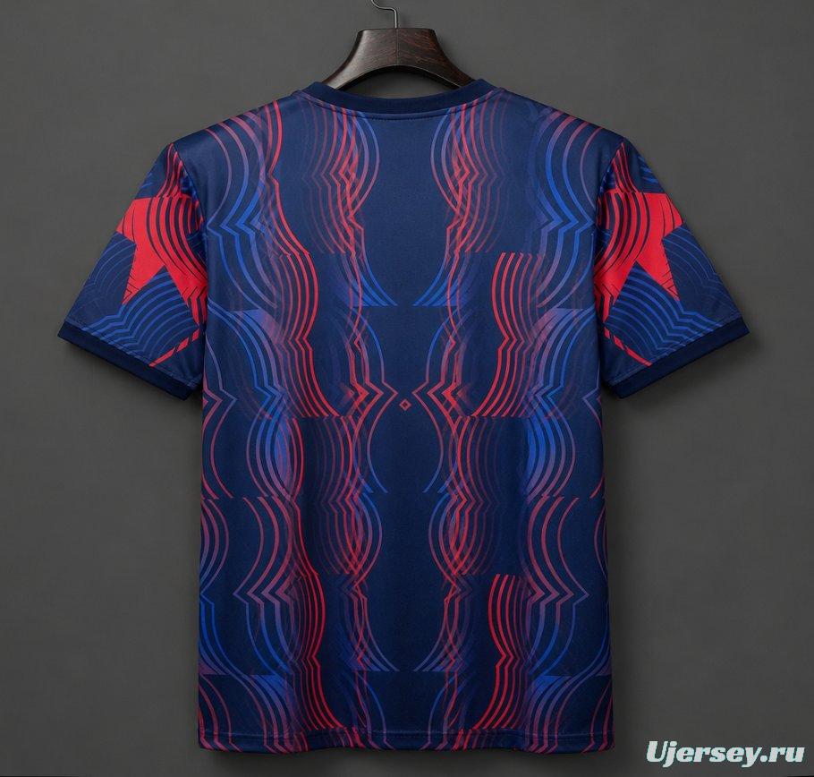 26/27 Barcelona Pre-Match Dark Blue/Red/Gold Jersey