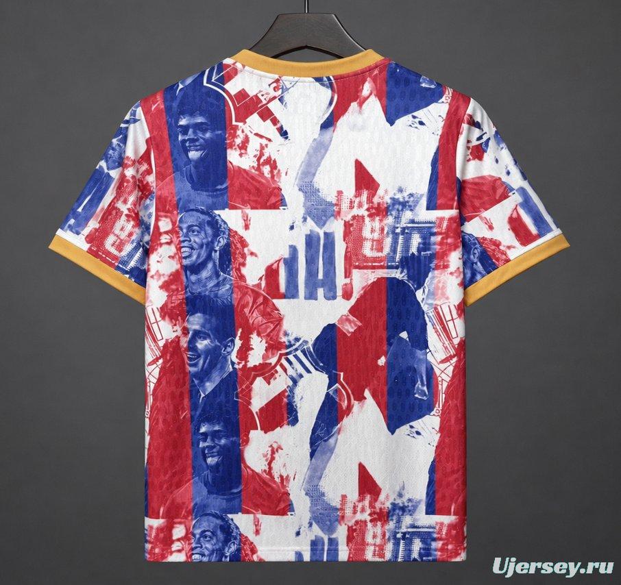 26/27 Barcelona Special "Legends" Graphic White/Blue/Red Commemorative Jersey