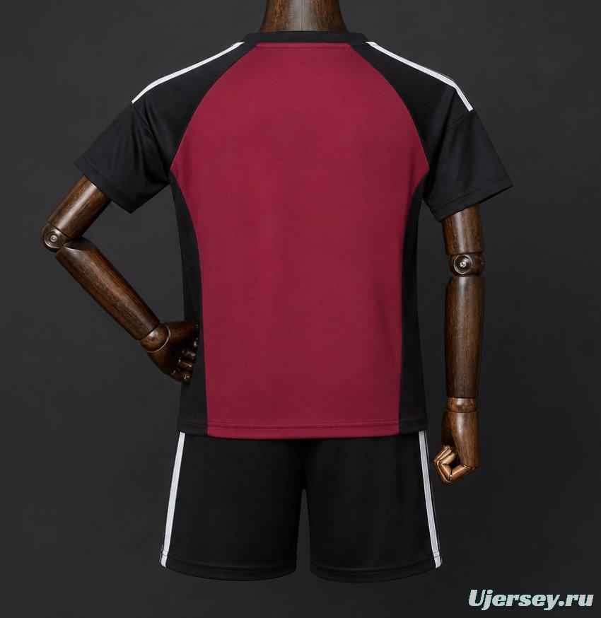2026 Kids Spain Wine/Black Goalkeeper Jersey