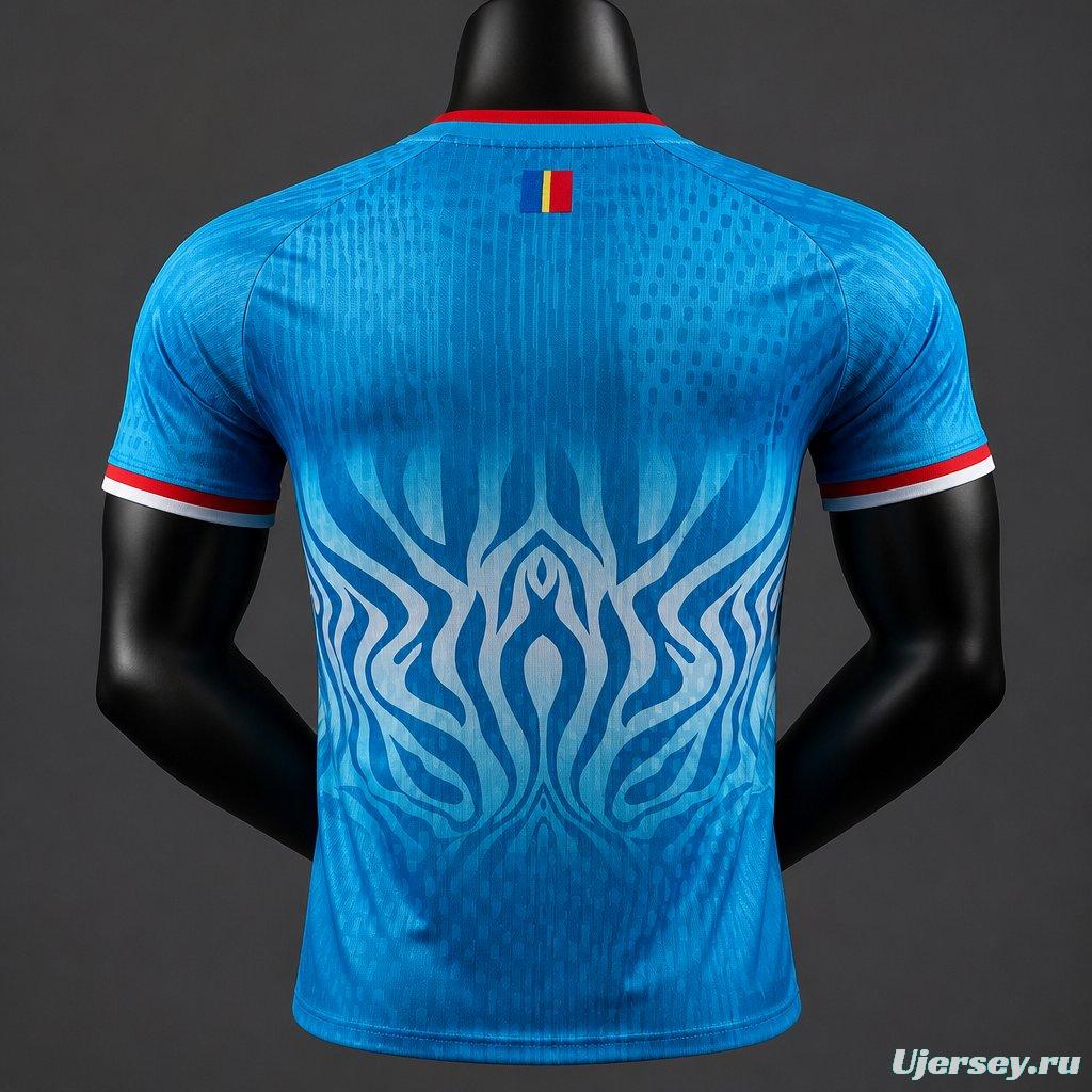 Player Version 2026 DR Congo Home Sky Blue Flame Jersey